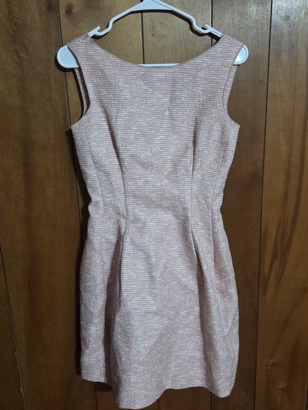 Zara pink & white textured tweed mini dress small luxury